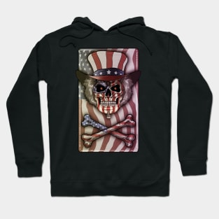 Uncle Sam Skull, America, 4th of July Hoodie